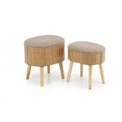 TICO sæt af to puffer, Beige