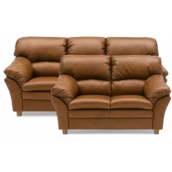 Tilst 3+2 pers sofasæt - ægte læder
