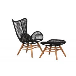 Tingeling Lounge Stol - Sort,Natur