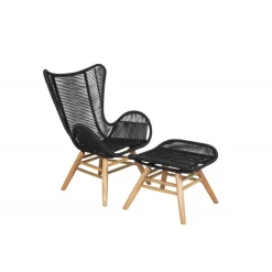 Tingeling Lounge Stol - Sort,Natur