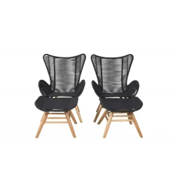 Tingeling Lounge Stol - Sort,Natur