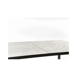 TIZIANO Spisebord med udtræk, top - lys Grå/mørk Grå, ben - mørk Grå