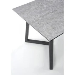 TIZIANO Spisebord med udtræk, top - lys Grå/mørk Grå, ben - mørk Grå