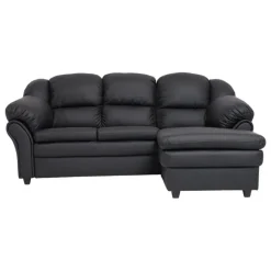 Tønder ch. sofa - 3 pers. højre - Sort tekstillæder