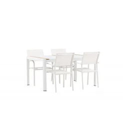 Togo & Santorini Udendørs Loungesæt - Havemøbelsæt - Natur,Hvid