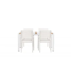 Togo & Santorini Udendørs Loungesæt - Havemøbelsæt - Natur,Hvid