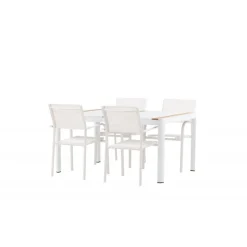 Togo & Santorini Udendørs Loungesæt - Havemøbelsæt - Natur,Hvid