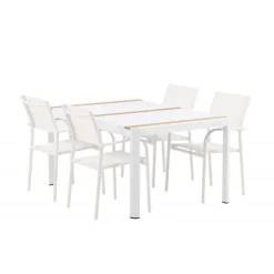 Togo & Santorini Udendørs Loungesæt - Havemøbelsæt - Natur,Hvid