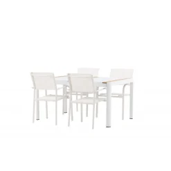 Togo & Santorini Udendørs Loungesæt - Havemøbelsæt - Natur,Hvid