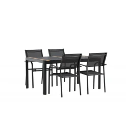 Togo Loungesæt - Havemøbelsæt - Sort,Natur