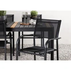 Togo Loungesæt - Havemøbelsæt - Sort,Natur