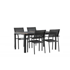 Togo Loungesæt - Havemøbelsæt - Sort,Natur