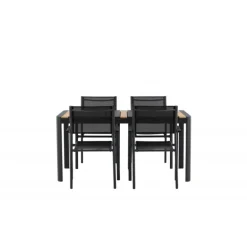 Togo Loungesæt - Havemøbelsæt - Sort,Natur