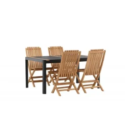 Togo Loungesæt - Havemøbelsæt - Sort,Natur