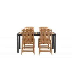 Togo Loungesæt - Havemøbelsæt - Sort,Natur