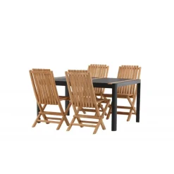 Togo Loungesæt - Havemøbelsæt - Sort,Natur