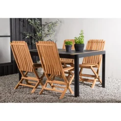 Togo Loungesæt - Havemøbelsæt - Sort,Natur