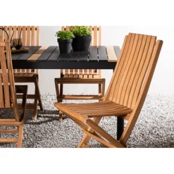 Togo Loungesæt - Havemøbelsæt - Sort,Natur