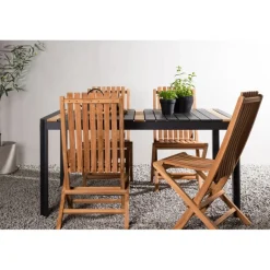 Togo Loungesæt - Havemøbelsæt - Sort,Natur