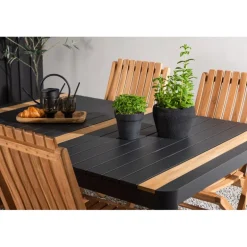 Togo Loungesæt - Havemøbelsæt - Sort,Natur