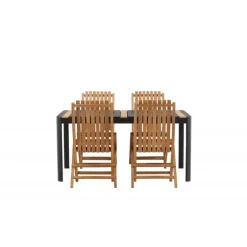 Togo Loungesæt - Havemøbelsæt - Sort,Natur