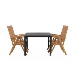 Togo Loungesæt - Havemøbelsæt - Sort,Natur