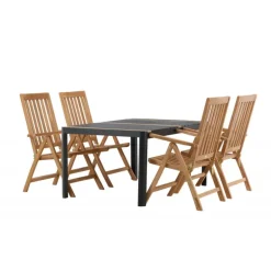 Togo Loungesæt - Havemøbelsæt - Sort,Natur