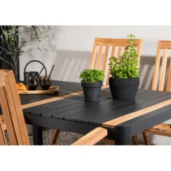 Togo Loungesæt - Havemøbelsæt - Sort,Natur