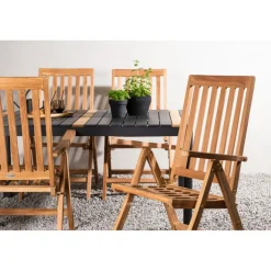 Togo Loungesæt - Havemøbelsæt - Sort,Natur