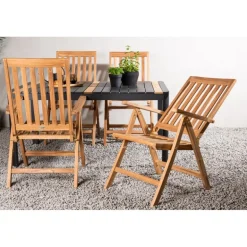 Togo Loungesæt - Havemøbelsæt - Sort,Natur