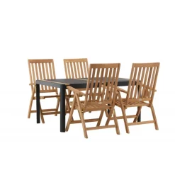 Togo Loungesæt - Havemøbelsæt - Sort,Natur