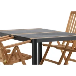 Togo Loungesæt - Havemøbelsæt - Sort,Natur