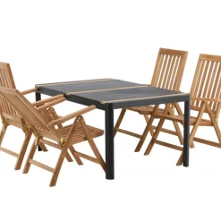 Togo Loungesæt - Havemøbelsæt - Sort,Natur