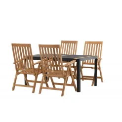 Togo Loungesæt - Havemøbelsæt - Sort,Natur