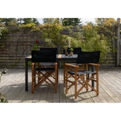 Togo t Loungesæt - Havemøbelsæt - Sort,Natur