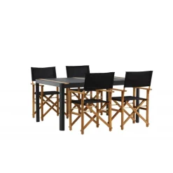 Togo t Loungesæt - Havemøbelsæt - Sort,Natur