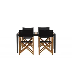 Togo t Loungesæt - Havemøbelsæt - Sort,Natur