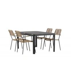 Togo t Loungesæt - Havemøbelsæt - Beige,Sort,Natur