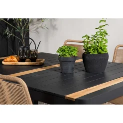 Togo t Loungesæt - Havemøbelsæt - Beige,Sort,Natur