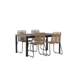 Togo t Loungesæt - Havemøbelsæt - Beige,Sort,Natur