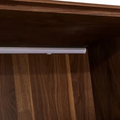 Tokyo Højt Vitrineskab i Valnød med LED-lys - 190cm høj