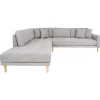 Torino Hjørnesofa open end lysegrå stof venstrevendt