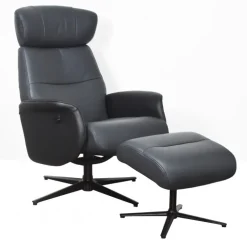 Torsten Lænestol Semianilin læder - Sort