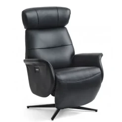 Torsten Recliner lænestol med 2 motor - Sort semianiline læder