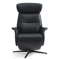 Torsten Recliner lænestol med 2 motor - Sort semianiline læder