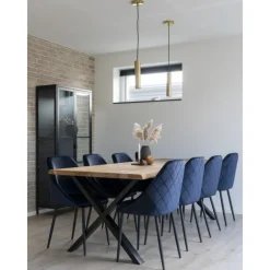 Toulon Spisebord - Spisebord i olieret eg med bølget kant - forberedt tillægsplader 240x95xh75 cm