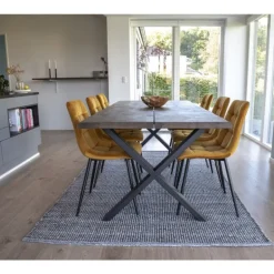 Toulon Spisebord smoked olieret eg 140cm