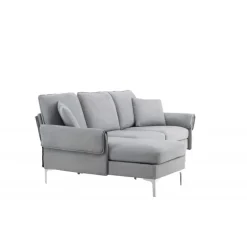 Toulouse 3 personers chaiselongsofa - Krom og Grå