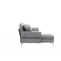 Toulouse 3 personers chaiselongsofa - Krom og Grå