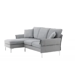 Toulouse 3 personers chaiselongsofa - Krom og Grå